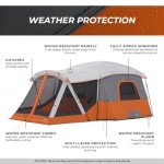 CORE 11 Person Cabin Tent with Screen Room | Large Multi Room Family Tent with Carry Bag for Outdoor Car Camping | Included Storage Pockets for Camping Accessories