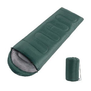 Wind Tour 3 Season Lightweight Waterproof Sleeping Bag Indoor & Outdoor Spliceable Single Sleeping bag 1.0kg for Hiking Backpacking Camping Traveling (Green)