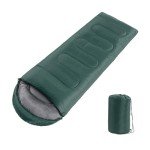 Wind Tour 3 Season Lightweight Waterproof Sleeping Bag Indoor & Outdoor Spliceable Single Sleeping bag 1.0kg for Hiking Backpacking Camping Traveling (Green)