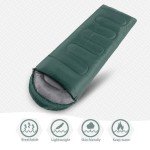 Wind Tour 3 Season Lightweight Waterproof Sleeping Bag Indoor & Outdoor Spliceable Single Sleeping bag 1.0kg for Hiking Backpacking Camping Traveling (Green)
