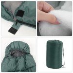 Wind Tour 3 Season Lightweight Waterproof Sleeping Bag Indoor & Outdoor Spliceable Single Sleeping bag 1.0kg for Hiking Backpacking Camping Traveling (Green)