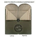 HiZYNICE 0 Degree Sleeping Bags for Adults Winter Camping Cold Weather XXL Wide Long. Green Left Zipper. Compression Sack Included