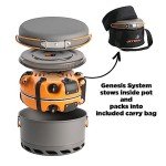 Jetboil Genesis Basecamp Backpacking and Camping Stove Cooking System with Camping Cookware