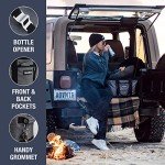 CleverMade Collapsible Cooler Bag, 50 Can Beach & Travel Car Cooler, Folding Soft Cooler, Shoulder Strap, Bottle Opener, Great Car Coolers for Travel, Leak Proof Cooler Bag [Charcoal/Black]