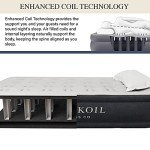 King Koil Luxury Twin Air Mattress with Built in Pump, 20” Double High Twin Size Premium Airbed, Inflatable Blow Up Mattress, Waterproof, 1-Year Warranty