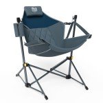TIMBER RIDGE Hammock Camping Chair with Adjustable Backrest, Heavy Duty Folding Hammock Chair Supports 300lbs, Portable Hammock Chair for Camping, Travelling and Patio, Blue