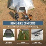Slumberjack Aspen Grove 8 Person Hybrid Dome Family Camping Tent