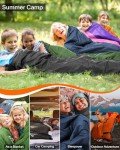 Sportneer Sleeping Bag, 3 Seasons Warm Cold Weather Sleeping Bags for Adults Kids Boys Girls with Compression Sack- Lightweight Camping Essentials Gear Accessories, Backpacking, Hiking (Black)