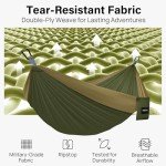 Kootek Camping Hammock 500 lbs Capacity, Camping Essentials, Lightweight Portable Double Hammock with Tree Straps, Camping Gear for Outside Hiking Camping Beach Backpack Travel