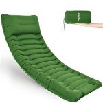 ropoda Upgraded Extra Thickness 6'' Inflatable Sleeping Pad with Pillow, Built-in Foot Pump, 77''*27'' Camping Pad with Carry Bag, Ultralight & Compact Camping Mat Pad for Hiking, Green