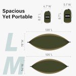 Kootek Camping Hammock 500 lbs Capacity, Camping Essentials, Lightweight Portable Double Hammock with Tree Straps, Camping Gear for Outside Hiking Camping Beach Backpack Travel