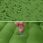 ropoda Upgraded Extra Thickness 6'' Inflatable Sleeping Pad with Pillow, Built-in Foot Pump, 77''*27'' Camping Pad with Carry Bag, Ultralight & Compact Camping Mat Pad for Hiking, Green