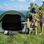 LOYEAHCAMP 4 Person Blackout Camping Tent, Easy Setup Waterproof Family Dome Tent for Camping with Rainfly, Portable Double Layer Large Family Tent for Outdoor Camping&Hiking