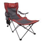 apollo walker Folding Camping Chairs Reclining Beach Chairs for Adults Portable Sun Chairs Outdoor Lounger with Carry Bag,for Fishing,Camp,Picnics (Red)
