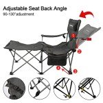 apollo walker Folding Camping Chairs Reclining Beach Chairs for Adults Portable Sun Chairs Outdoor Lounger with Carry Bag,for Fishing,Camp,Picnics (Red)