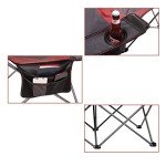 apollo walker Folding Camping Chairs Reclining Beach Chairs for Adults Portable Sun Chairs Outdoor Lounger with Carry Bag,for Fishing,Camp,Picnics (Red)