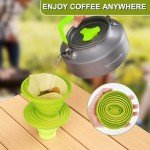 Wesqunie 20Pcs Camping Pots and Pans Set for Outdoor Cooking - Backpacking Camp Cookware Mess Kit, Camp Kitchen Utensil Set with Coffee Kettle Pot, Camping Gear Must Haves for Hiking, Picnic, Glamping