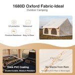 KNUO 2025 Upgraded 100% Waterproof Inflatable Camping Tent for 5-8 People, Large Blow-Up Air Tent, No Assembly Needed Luxury Glamping House, 10x10ft Oxford Fabric