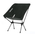 CAMEL CROWN Portable Camping Chair Folding Compact Lawn Lightweight Backpacking Chair with Carry Bag for Outdoor Hiking Beach Travel Picnic Festival Black