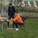 CAMEL CROWN Portable Camping Chair Folding Compact Lawn Lightweight Backpacking Chair with Carry Bag for Outdoor Hiking Beach Travel Picnic Festival Black