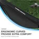 CAMEL CROWN Portable Camping Chair Folding Compact Lawn Lightweight Backpacking Chair with Carry Bag for Outdoor Hiking Beach Travel Picnic Festival Black