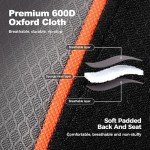 LET'S CAMP Folding Camping Chair Oversized Heavy Duty Padded Outdoor Chair with Cup Holder Storage and Cooler Bag, 450 LBS Weight Capacity, Thicken 600D Oxford,2 Pack