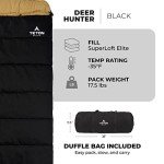 TETON Sports Deer Hunter -35 Degree Sleeping Bags. Warm and Comfortable Camping Sleeping Bag, TETON Tough Canvas Shell for Camping, Hunting, and Cold Weather