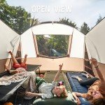 Portal 6 Person Family Camping Tents with Screen Porch, Weater Resistant 7' Tall Tent with Rainfly & Upgrated Poles, Easy Setup Tent for Outdoor Family Camping