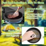 Ufandia 16pcs Camping Cookware Mess Kit, Portable Outdoor Cookware with Bowls Forks Knives Spoons Suitable for Camping Backpacking Hiking Outdoor Cooking and Picnic