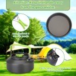 Ufandia 16pcs Camping Cookware Mess Kit, Portable Outdoor Cookware with Bowls Forks Knives Spoons Suitable for Camping Backpacking Hiking Outdoor Cooking and Picnic