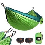 NATUREFUN Ultra-Light Travel Camping Hammock | 300kg Load Capacity,(275 x 140 cm) Breathable,Quick-Drying Parachute Nylon | 2 x Premium Carabiners,2 x Nylon Slings Included | Outdoor Indoor Garden