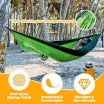 NATUREFUN Ultra-Light Travel Camping Hammock | 300kg Load Capacity,(275 x 140 cm) Breathable,Quick-Drying Parachute Nylon | 2 x Premium Carabiners,2 x Nylon Slings Included | Outdoor Indoor Garden