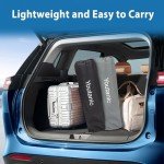 Youtanic Oversized Camping Chair, Portable Folding Camping Chairs with Side Pocket, Cup Holder and Carry Bag, Heavy Duty Outdoor Camping Chairs for Adults, Fishing, Sports, Trip, up to 400lbs, Style 1