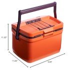 Stanley Adventure Outdoor Cooler 16 qt | Heavy Duty Outdoor Camping Cooler with Easy Carry Top Handle | 36 Hour Cooling Ice Chest for 21 Cans| BPA-Free | Tigerlily Plum