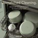 CAROTE Pots and Pans Set, Nonstick Cookware Set Detachable Handle, 15pcs Induction Kitchen Cookware Sets Non Stick with Removable Handle, RV Cookware Set, Oven Safe, Sage Green