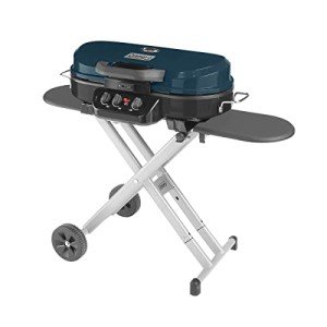 Coleman RoadTrip 285 Portable Stand-Up Propane Grill with 3 Adjustable Burners & Instastart Ignition, 20,000 BTUs of Power for Outdoor Cooking