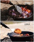 Portable Camping Cooking Utensils & Accessories Set with Detachable Handle – Essential Gear for Camp, RV, Picnics, and Outdoor Kitchen