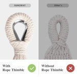 SUNCREAT Hammock Camping Hammock 2 Person Canvas Cotton Hammock, Double Travel Hammock with Carrying Bag, 475 lbs Capacity, Natural