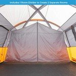 CORE 12 Person Tent | Large Multi Room Family Cabin Tent with Carry Bag for Outdoor Car Camping | Included Storage Pockets for Camping Accessories