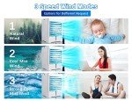 Portable Air Conditioners Fan, Evaporative Air Cooler, USB Personal Mini Air Conditioner with 3 Wind Speeds & 3 Timers Touch Screen Desktop Cooling Fan for for Home Room Camping Car Office