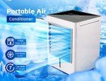 Portable Air Conditioners Fan, Evaporative Air Cooler, USB Personal Mini Air Conditioner with 3 Wind Speeds & 3 Timers Touch Screen Desktop Cooling Fan for for Home Room Camping Car Office