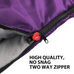 Gold Armour Sleeping Bags for Adults Kids Boys Girls Backpacking Hiking Camping, Cold Warm Weather 4 Seasons, Indoor Outdoor Use, Lightweight & Waterproof, Left Zipper (Purple & Fuchsia)