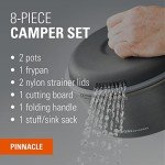 GSI Outdoors, Pinnacle Base Camper, 8-Piece Camp Cookset, Small