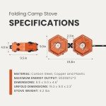 Cofiyard Propane 2 Burner Camping Stove with Carrying Bag, Portable Folding Gas Stove for Camping, Backpacking Camp Stove for Outdoor Cooking, With 17,000 BTU Adjustable Burners for BBQ, Tailgating