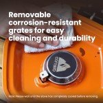 Cofiyard Propane 2 Burner Camping Stove with Carrying Bag, Portable Folding Gas Stove for Camping, Backpacking Camp Stove for Outdoor Cooking, With 17,000 BTU Adjustable Burners for BBQ, Tailgating