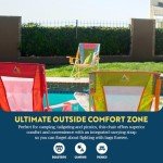 GCI Outdoor Comfort Pro Rocker Camping Chair | Portable Folding Rocking Chair with Durable Armrests & Drink Holder — Sweet Tea