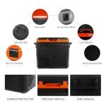 12 Volt Refrigerator, 61 Quart(58L) Super Large Single Zone Car Refrigerator, Electric Cooler with 12/24V DC, Car Fridge Portable Freezer Compressor Cooler for Car Truck RV Travel Camping and Home Use