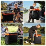 12 Volt Refrigerator, 61 Quart(58L) Super Large Single Zone Car Refrigerator, Electric Cooler with 12/24V DC, Car Fridge Portable Freezer Compressor Cooler for Car Truck RV Travel Camping and Home Use