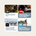 CLIQ Portable Camping Chair - Collapses to Size of Water Bottle - Lightweight Folding Chair for Camping - Outdoor Chair Supports 300 Lbs - Camp Chair Outdoor Adventures, Black