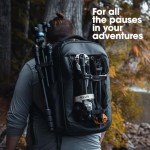 CLIQ Portable Camping Chair - Collapses to Size of Water Bottle - Lightweight Folding Chair for Camping - Outdoor Chair Supports 300 Lbs - Camp Chair Outdoor Adventures, Black